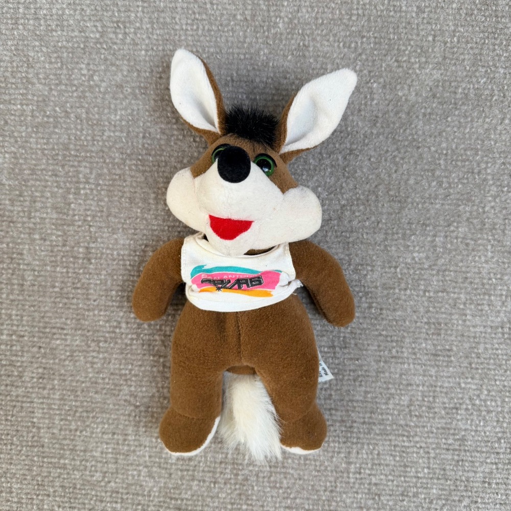 Vintage San Antonio Spurs Coyote Mascot Plush Fiesta Colors NBA Thats My Doll 9"